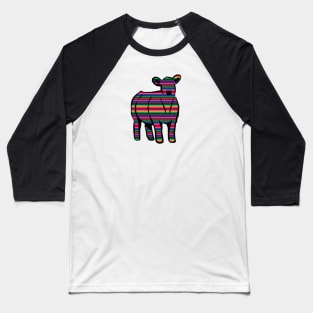 Serape Cow Silhouette  - NOT FOR RESALE WITHOUT PERMISSION Baseball T-Shirt